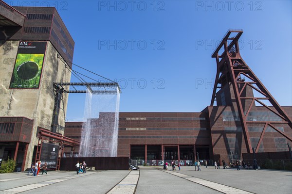 Art installation in front of the coal bunkers of the Zollverein