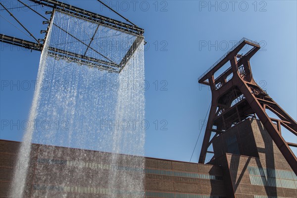 Art installation in front of the coal bunkers of the Zollverein