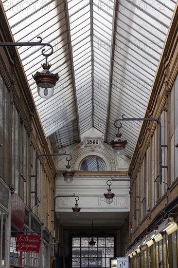 Shopping arcade of 1846 with a glass roof