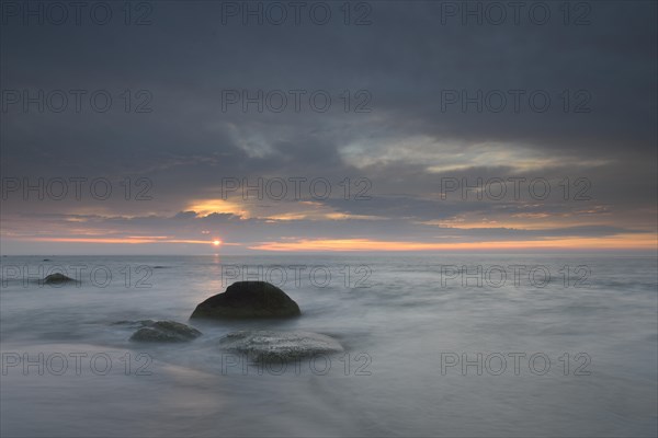 Dramatic cloudy sky at sunset