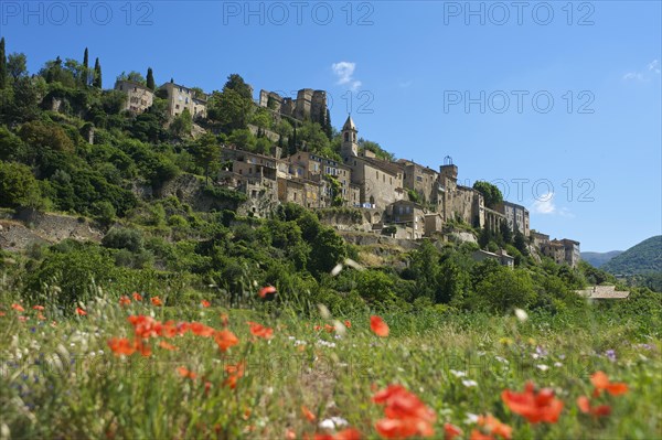 View towards the village of Montbrun-les-Bains