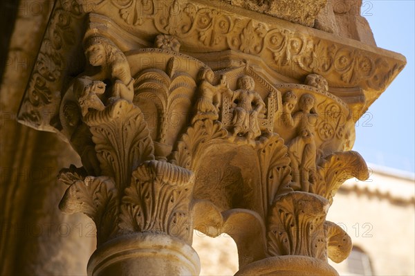 Ornate columns of the cloister