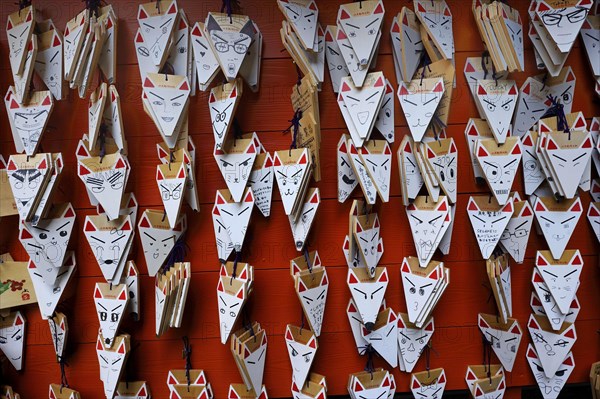 Foxes heads on sale as good luck charmes a shop