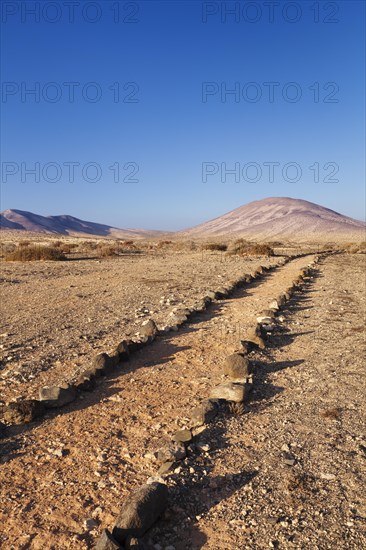 Path through desert-like hinterland