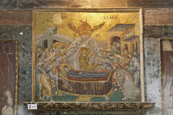 Mosaic of the Death of the Virgin Mary