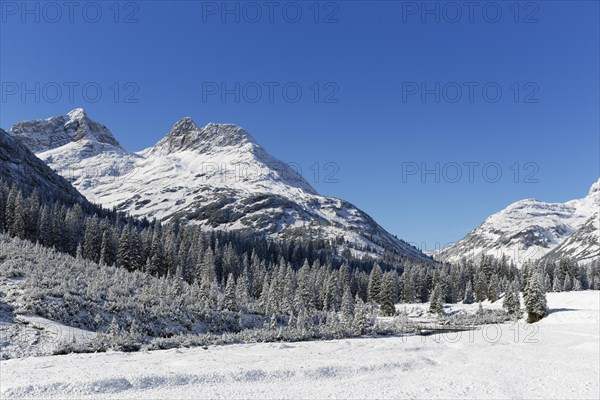 Winter landscape with Pfaffeneck Mountain