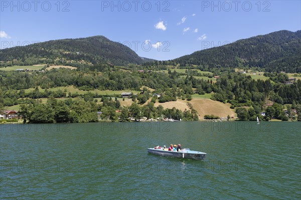 Motorboat on Brennsee or Feldsee lake