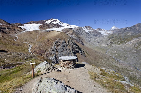 Section of the educational glacier trail at Martell Cabin in the Martell Valley