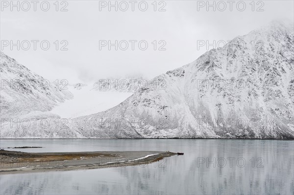 Snowy bay