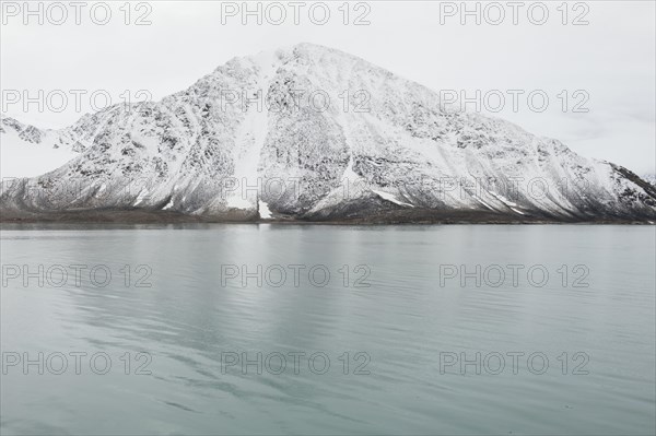 Snow-covered Smeerenburg Mountain