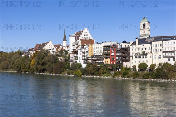 View of the town of Wasserburg am Inn