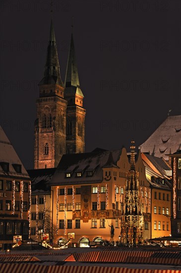 Illuminated Nuremberg Christmas market