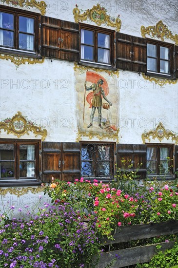 Facade with windows with shutters