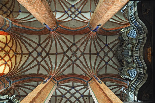 Vaulted ceiling with columns