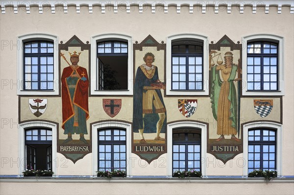 Three large frescoes by Josef Hengge