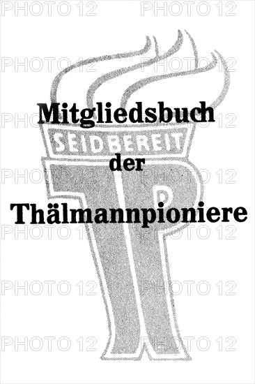 Logo of the Thaelmann Pioneers in a members book