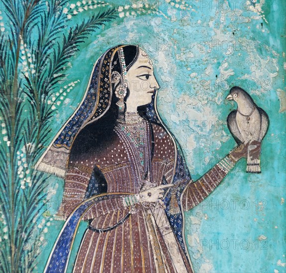 Woman holding a dove