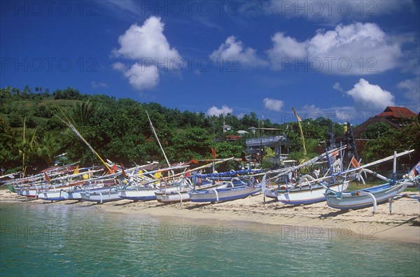 Fishing boats on the beach of Padang Bai