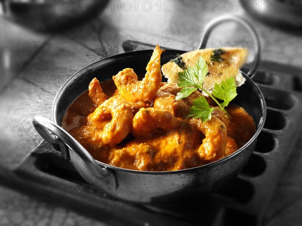 Indian prawn Makhani curry