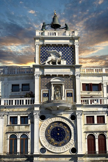 The early Renaissance clock tower of Torre dell' Orologio