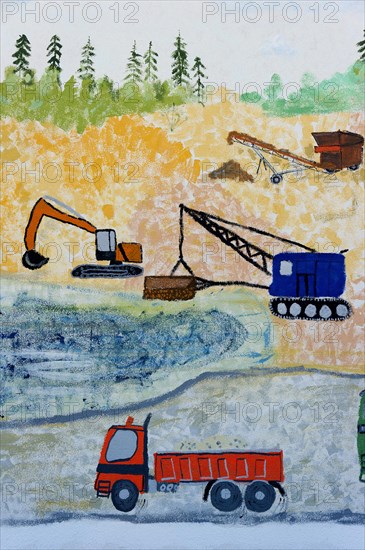 Naive wall painting
