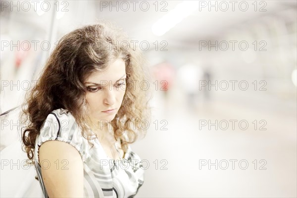 Woman in a public space