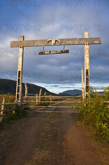 Entrance to a cattle farm