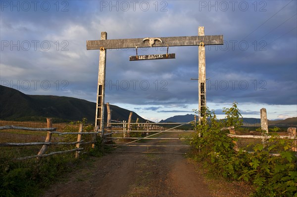 Entrance to a cattle farm