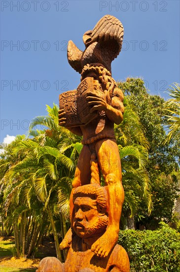Wooden statue in the Sculpture Garden