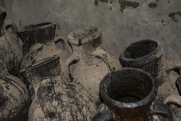 Old olive vases