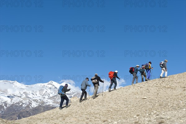 Hiking group during the ascent