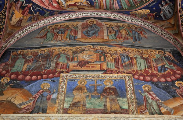 Wall paintings in Horezu Monastery