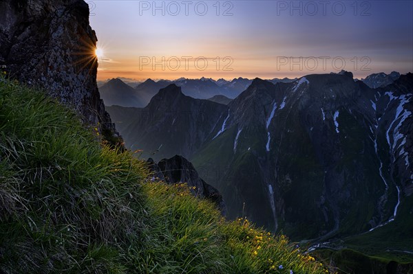 Sunrise over the Lechtal Alps