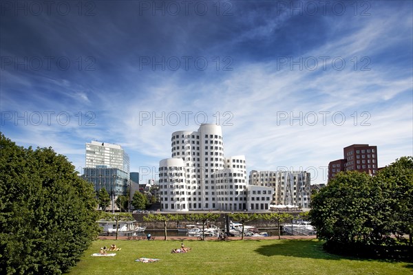 New Zollhof office buildings designed by architect Frank O Gehry