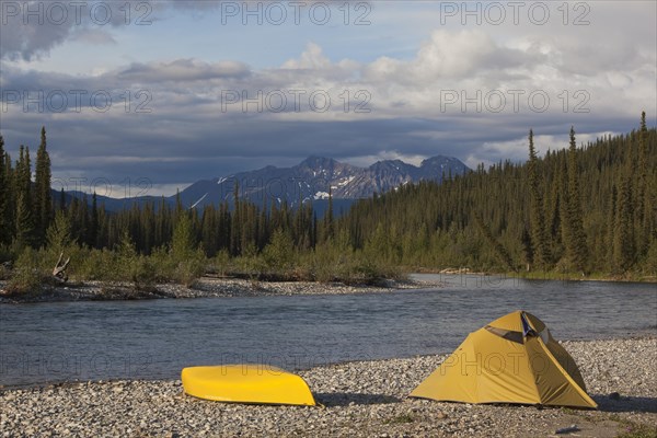 camp on gravel bar
