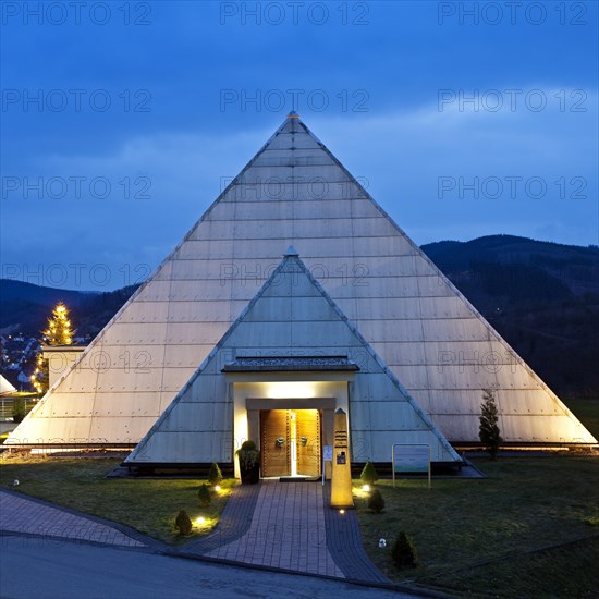 One of the Sauerland Pyramids at dusk
