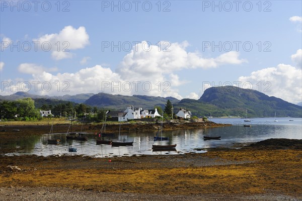 Fishing harbour at low tide