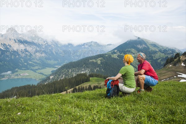 Couple enjoying the view of Lake Haldensee