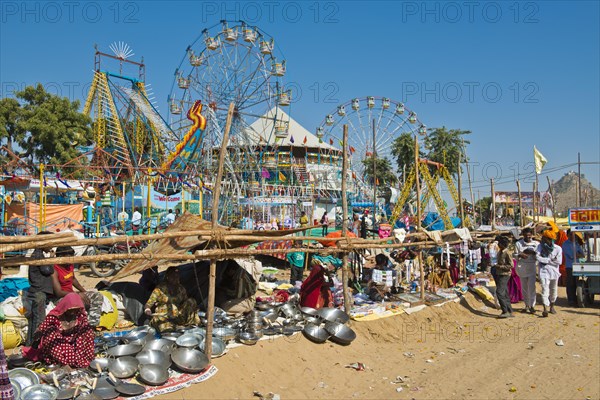 Stalls selling pots and Chapati pans