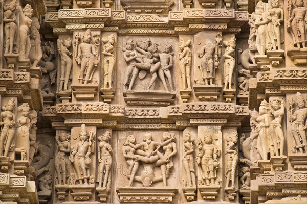 Relief depicting erotic scenes