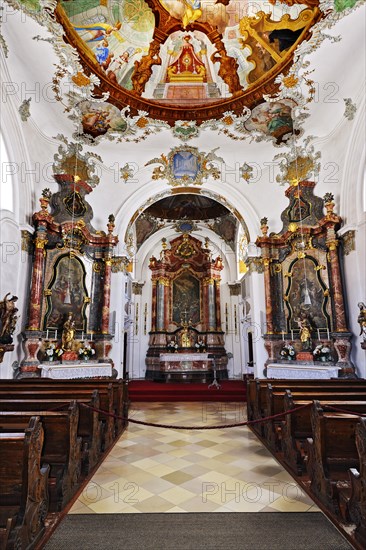 Altar and ceiling frescoes