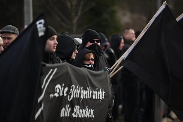 Neo-Nazi march to commemorate the anniversary of the bombing of Magdeburg during the 2nd World War