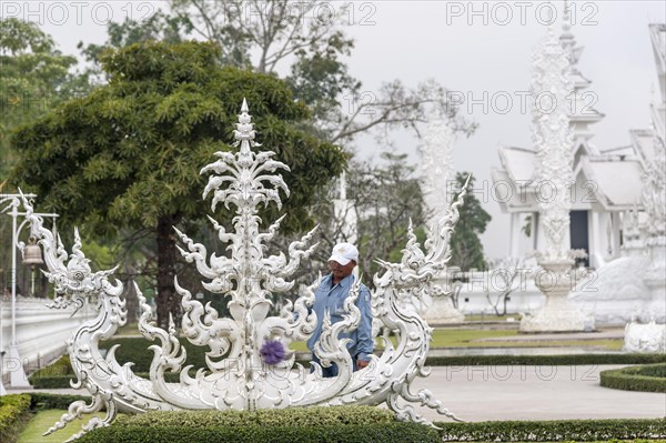 Temple being cleaned in the morning