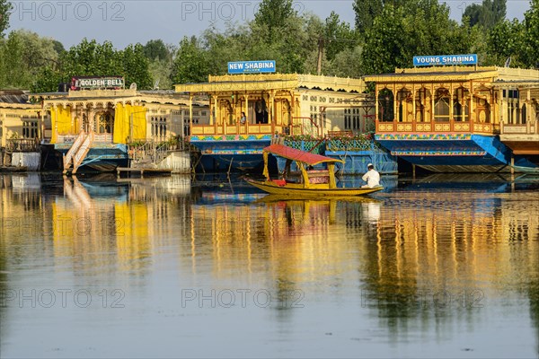 A shikara boat on Dal Lake