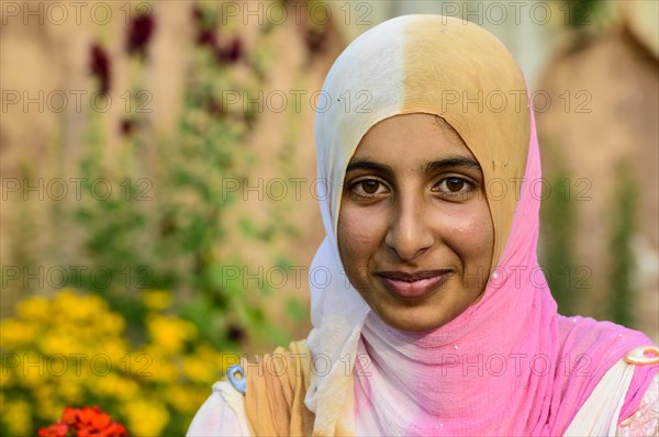 Kashmiri woman wearing a headscarf