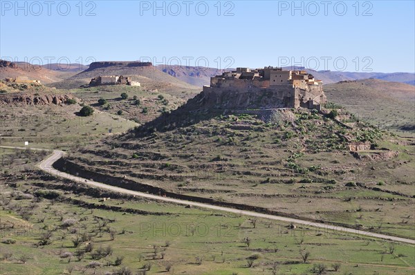 Ksar Tizoughrane on a plateau