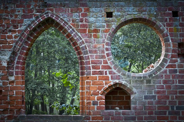 Window in a brick wall