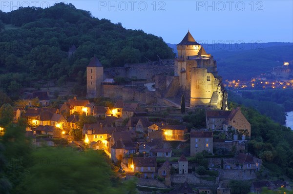 Townscape with Castelnaud Castle
