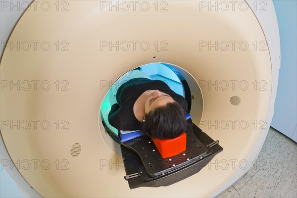 Patient lying in a computed tomography
