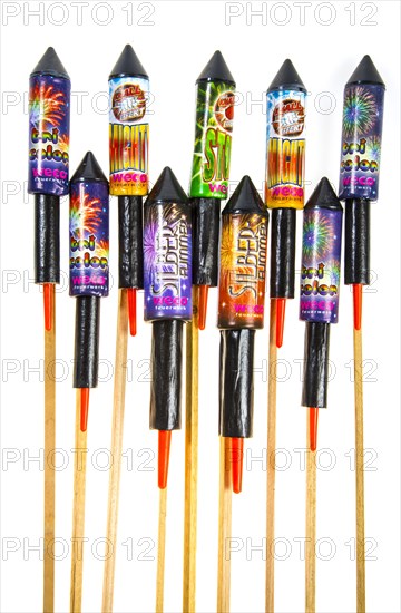Various rocket fireworks